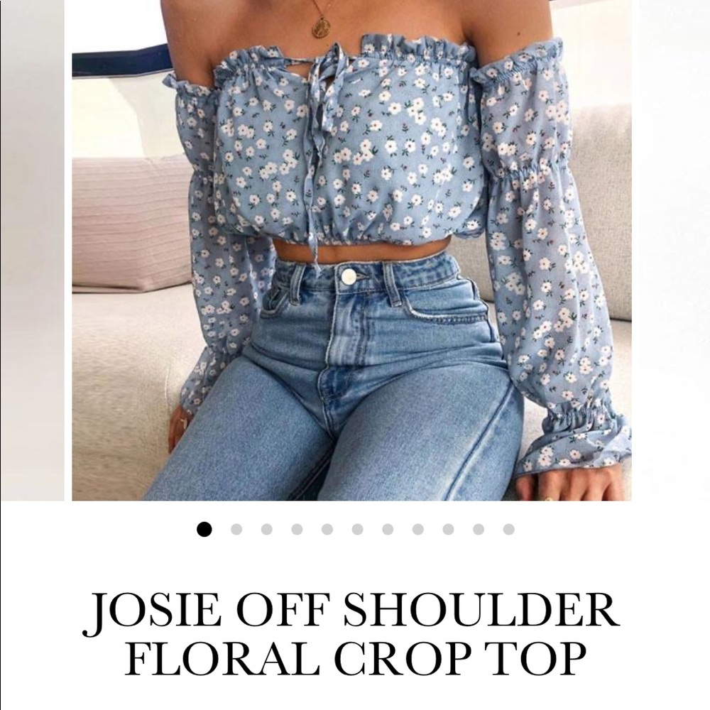 Floral off the shoulder top